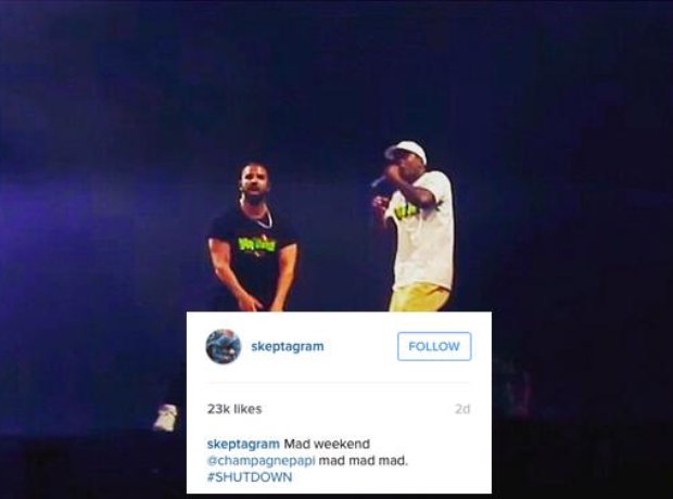 drake skepta wireless tweet