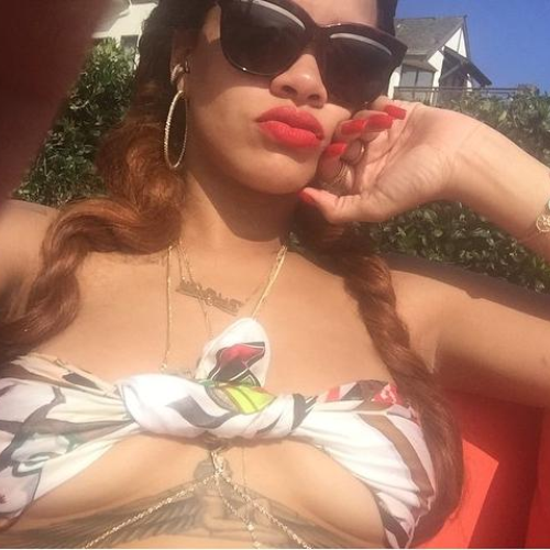 Rihanna shows off her new bikini 