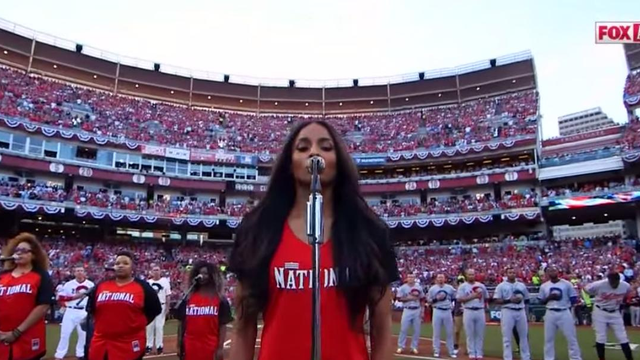 Ciara singing national anthem 