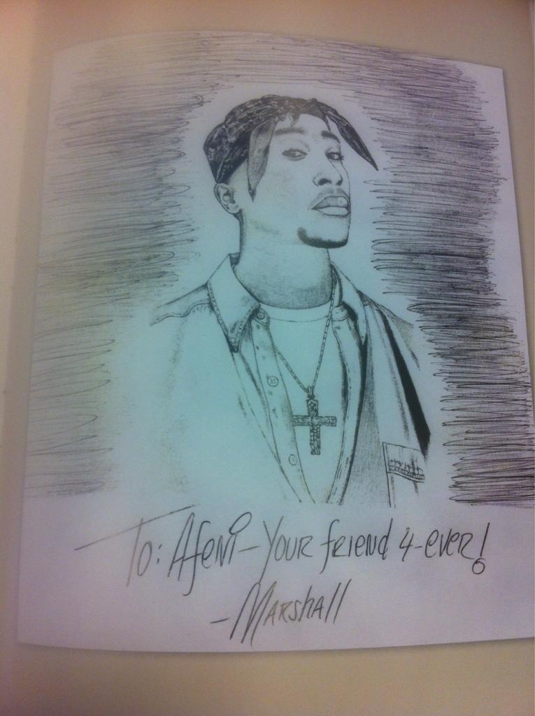 A Touching Letter And Sketch Eminem Once Wrote To Tupac's Mum Has