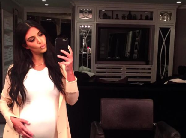 'Goodnight baby': Kim Kardashian shows off bump