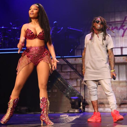 Nicki Minaj and Lil Wanye Onstage