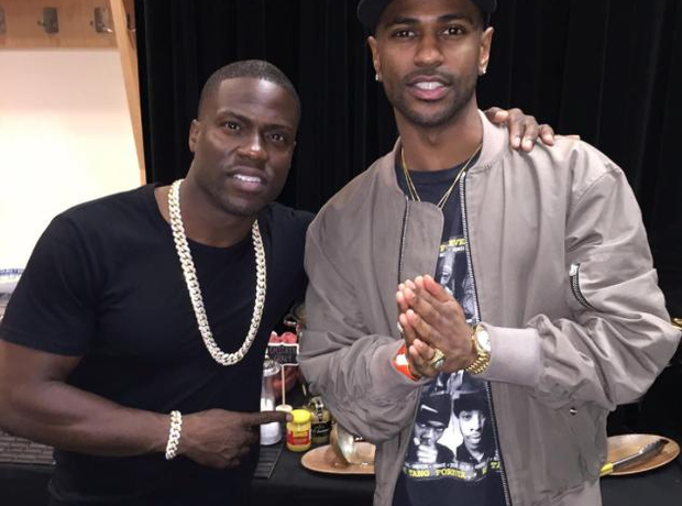 Big Sean next to Kevin Hart