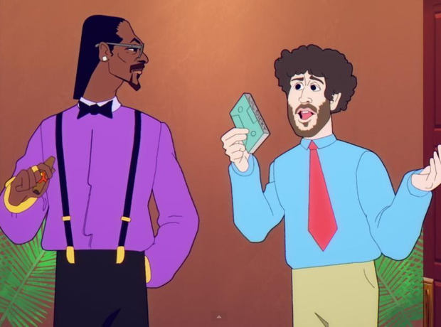 Animated Snoop Dogg and Lil Dicky