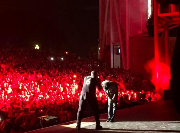 Pharrell and Drake at OVO Fest 2015