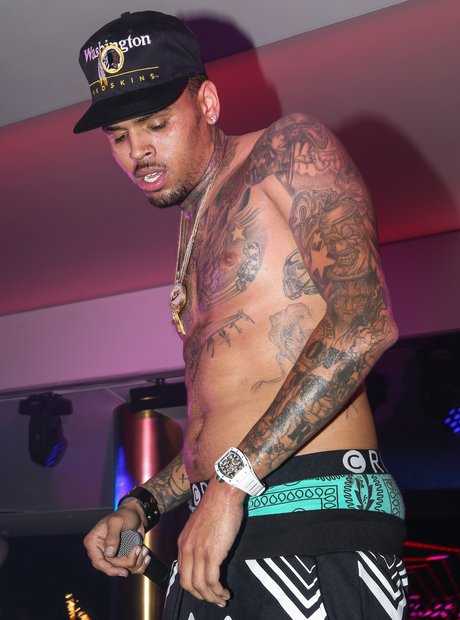 Chris Brown tattoo of Karrueche