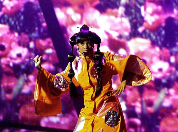 Left Eye performing on stage
