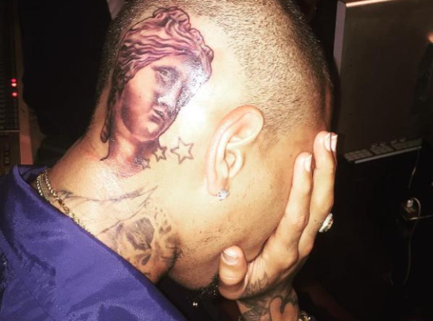 Chris Brown Venus De Milo tattoo 