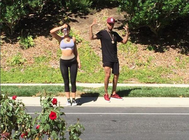 Kylie Jenner Tyga work out
