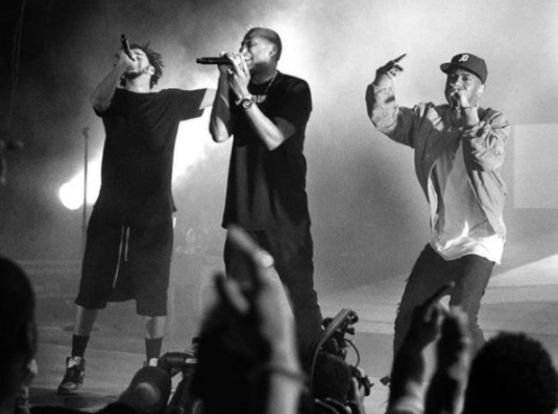 J. Cole Jay Z Big Sean on stage