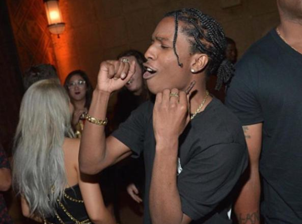 ASAP Rocky dancing at Jeremy Scott afterparty