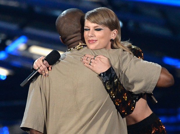 Kanye West and Taylor Swift at the MTV VMAs 2015 