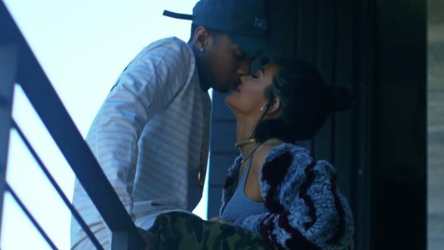 Tyga and Kylie Jenner kissing