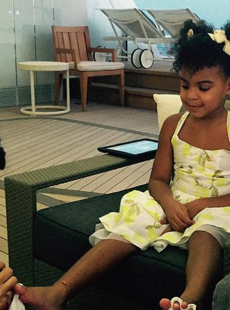 Blue Ivy getting a manicure 