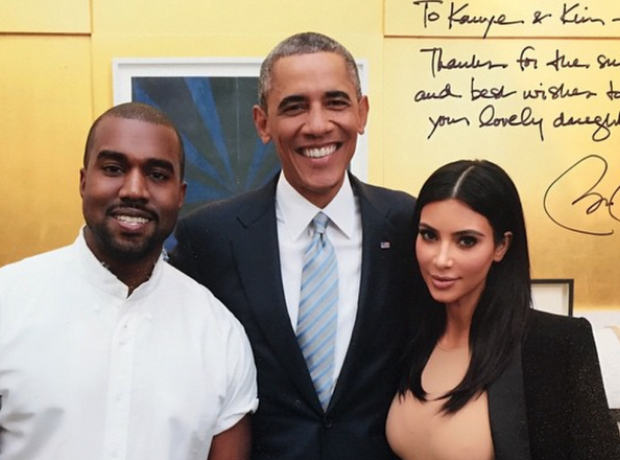 Kanye West Kim Kardashian Barack Obama