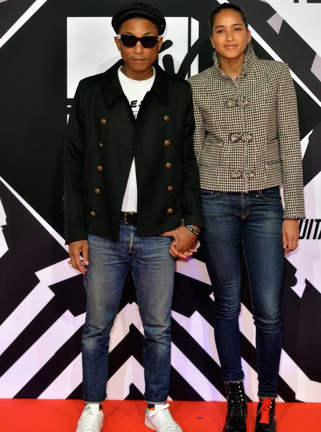  Pharrel Williams and Helen Lasichanh MTV EMA's 20