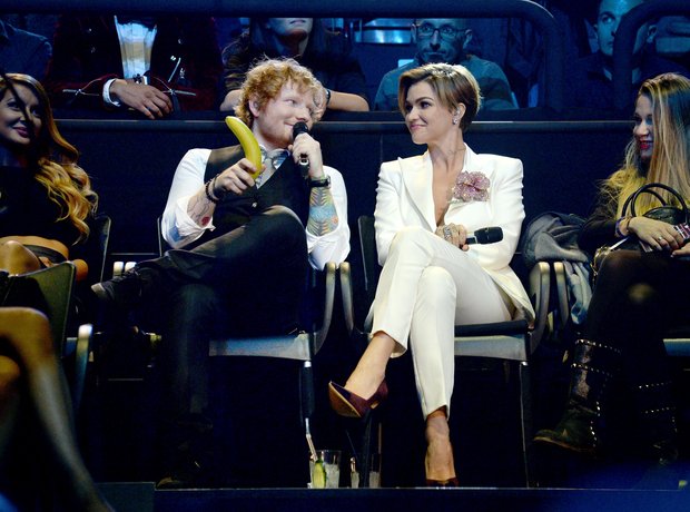 Ed Sheeran and Ruby Rose MTV EMA's 2015