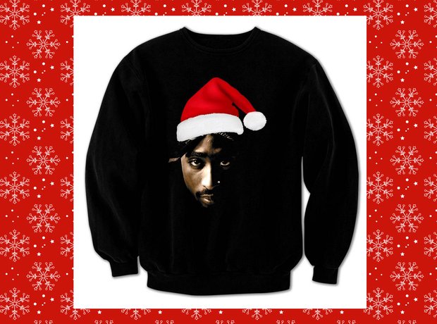Tupac fans, here's a Christmas jumper 