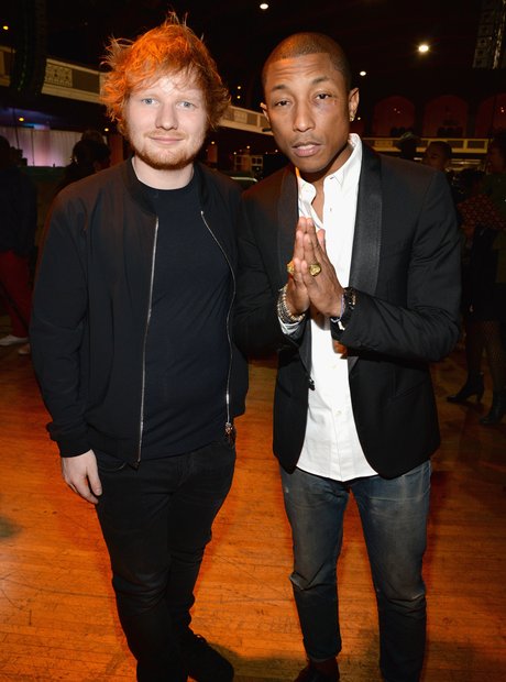 Pharrell and Ed Sheeran 