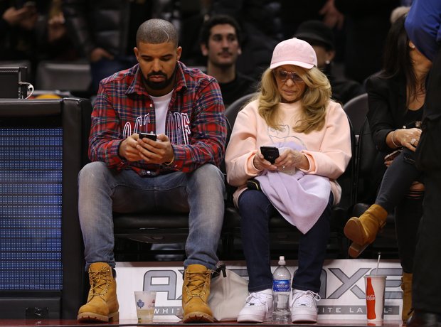 Drake with his mum