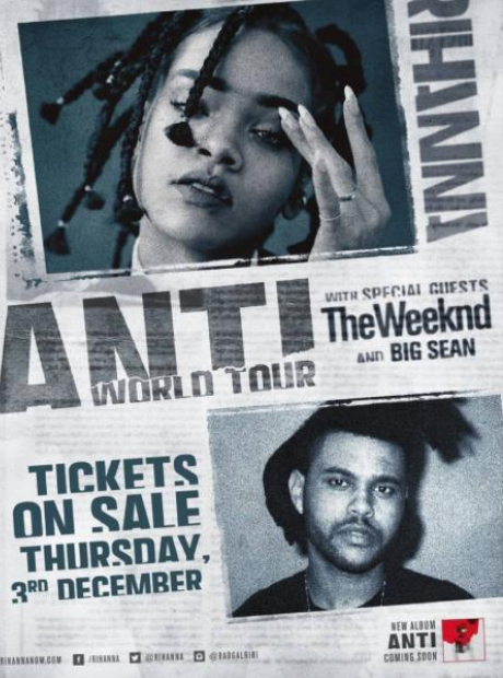 Rihanna ANTI tour flyer