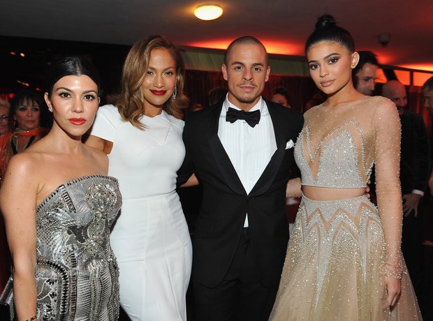 Kourtney Kardashian, Jennifer Lopez, Casper Smart 