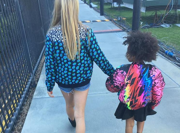 Gwyneth Paltrow takes Apple and Blue-Ivy to Super 