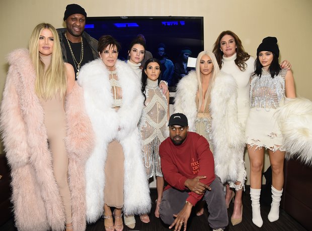 Kim Kardashian and Kanye West and family 