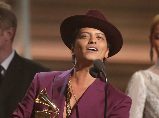 Bruno Mars at the Grammy Awards 2016