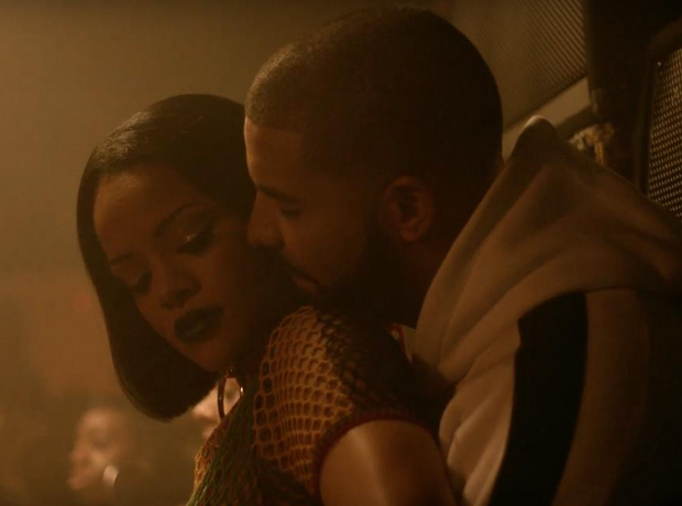 Drake Rihanna hugging