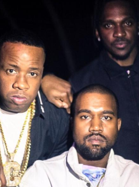 Kanye West stood with Yo Gotti and Pusha T