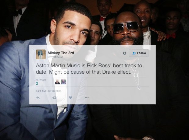 Drake sat next to Rick Ross