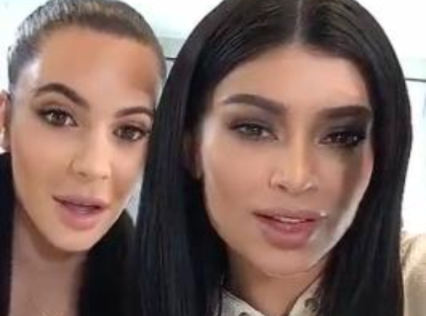 Kim Kardashian Kylie Jenner face swap 