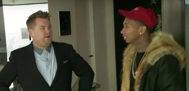 Tyga stood with James Corden