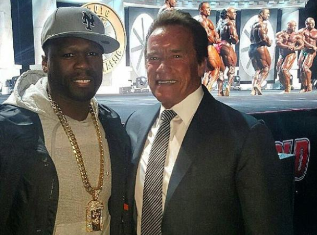 50 Cent and Arnold Schwarzenegger