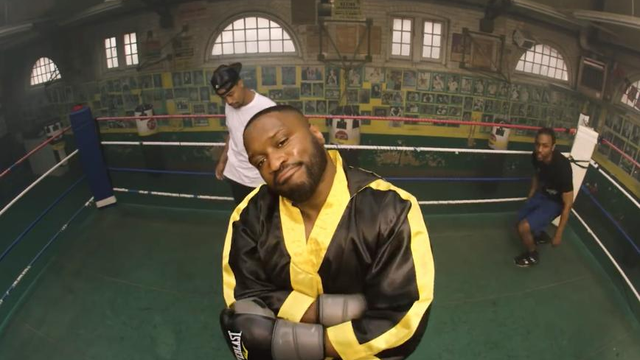 Lethal Bizzle in boxing ring