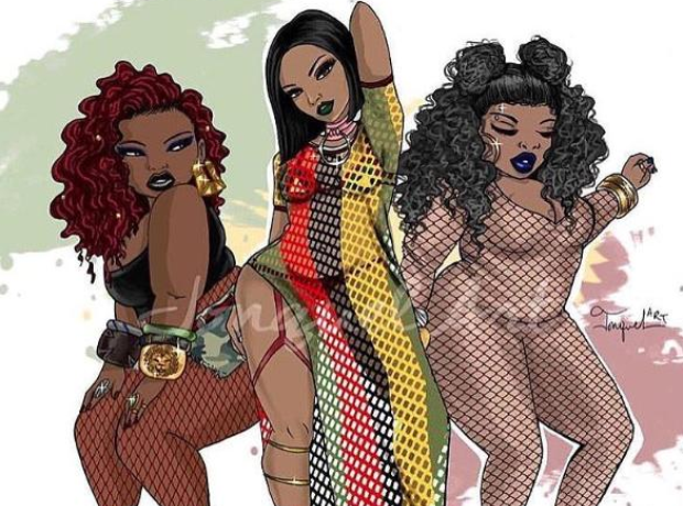 Cartoon version of Rihanna