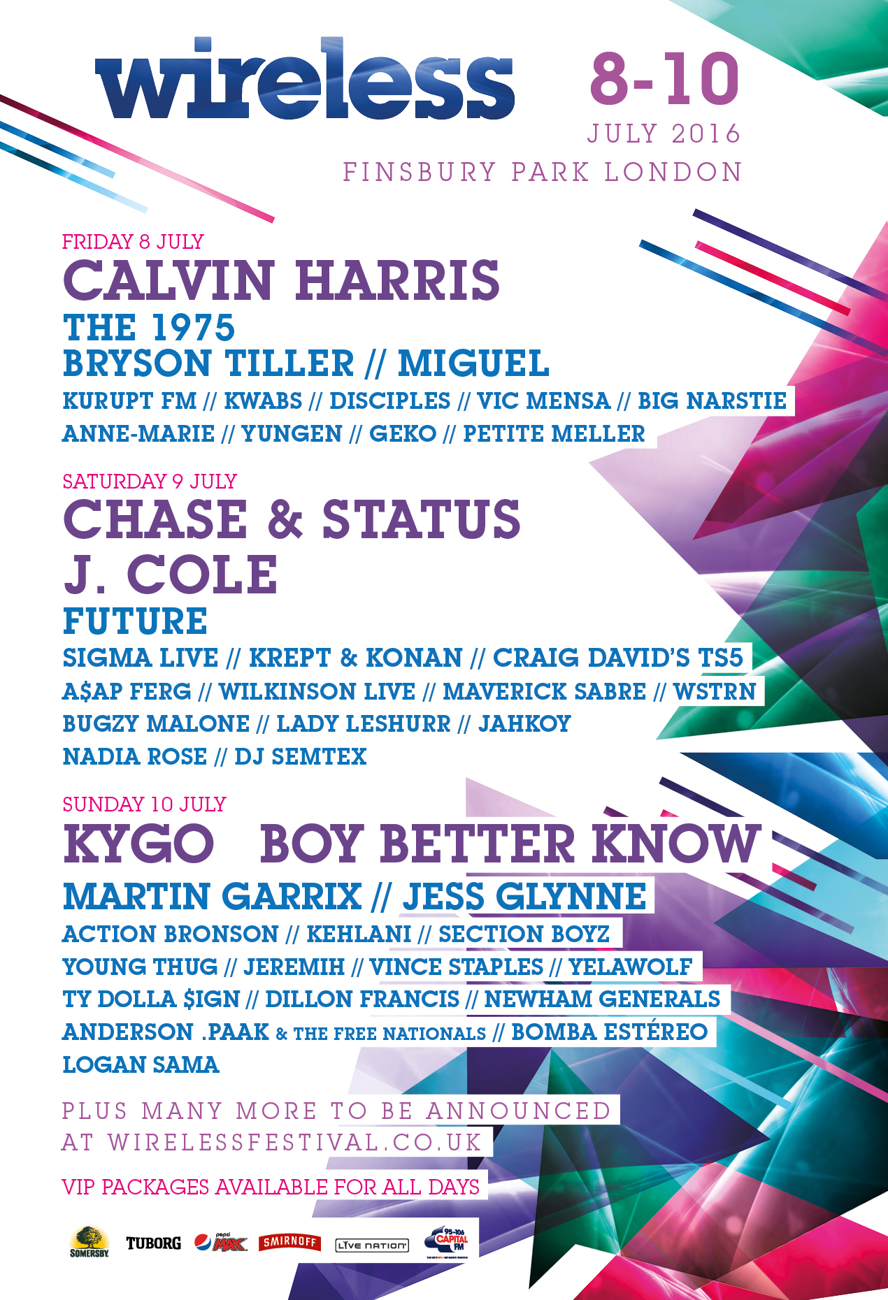 Wireless Festival Lineup 2016