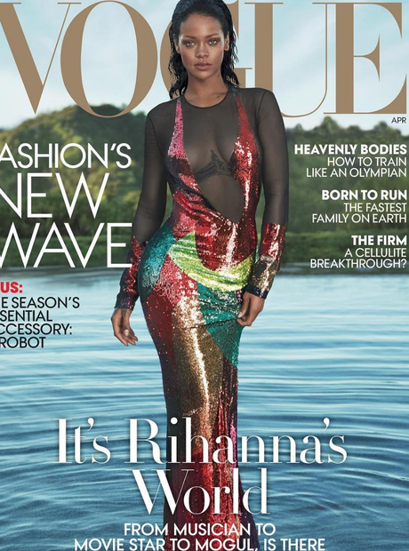 Rihanna on the cover of Vogue USA