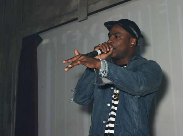 Skepta performing at an aftershow party