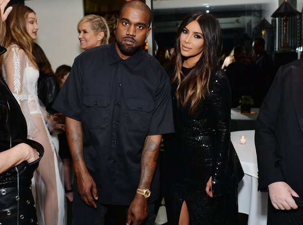 Kanye West and Kim Kardashian 