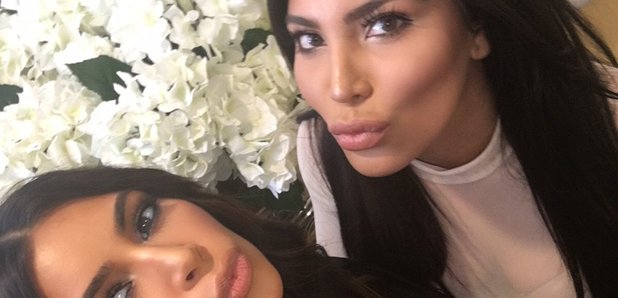 Kim Kardashian and her lookalike