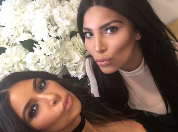 Kim Kardashian and her lookalike