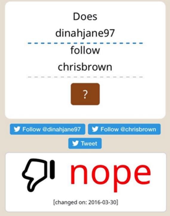 Dinah Jane Chris Brown twitter unfollow