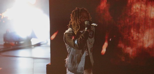 Fetty Wap performing on stage at iHeartRadio 2016 