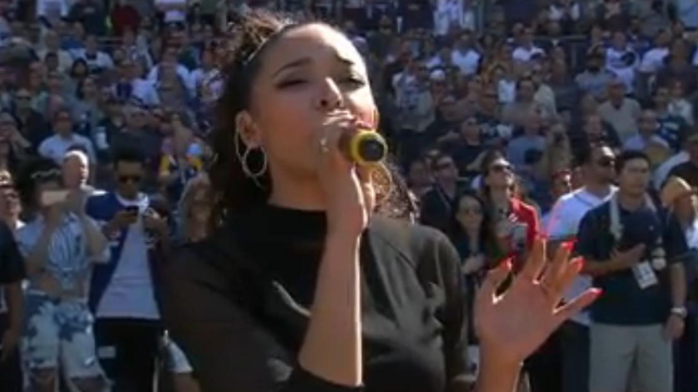 Tinashe singing in stadium