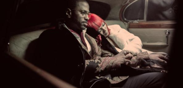 Big Sean and Jhene Aiko sat in car