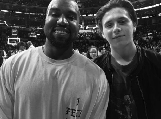 Kanye West and Brooklyn Beckham