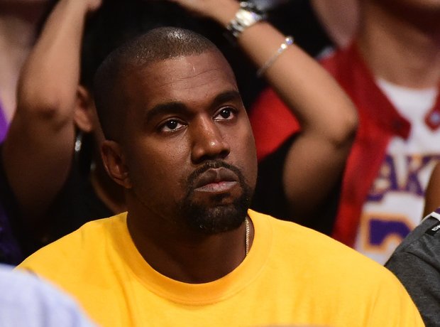 Kanye West attends LA Lakers game