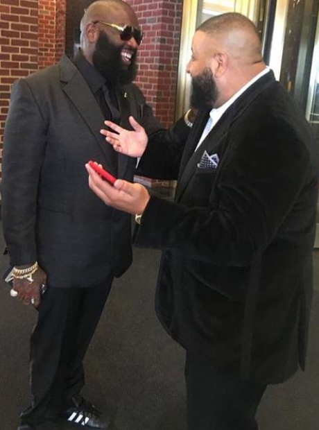 DJ Khaled and Rick Ross wearing suits